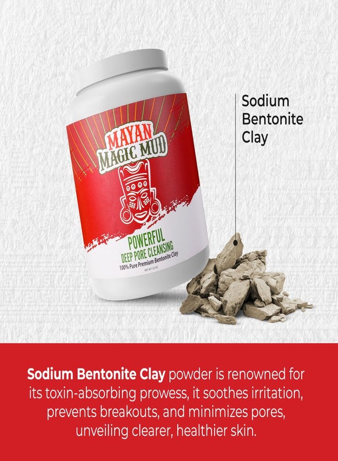 Mayan Magic Mud Powerful Deep Pore Cleansing Sodium Bentonite Clay for Unisex - 32 oz Cleanser - Image 2
